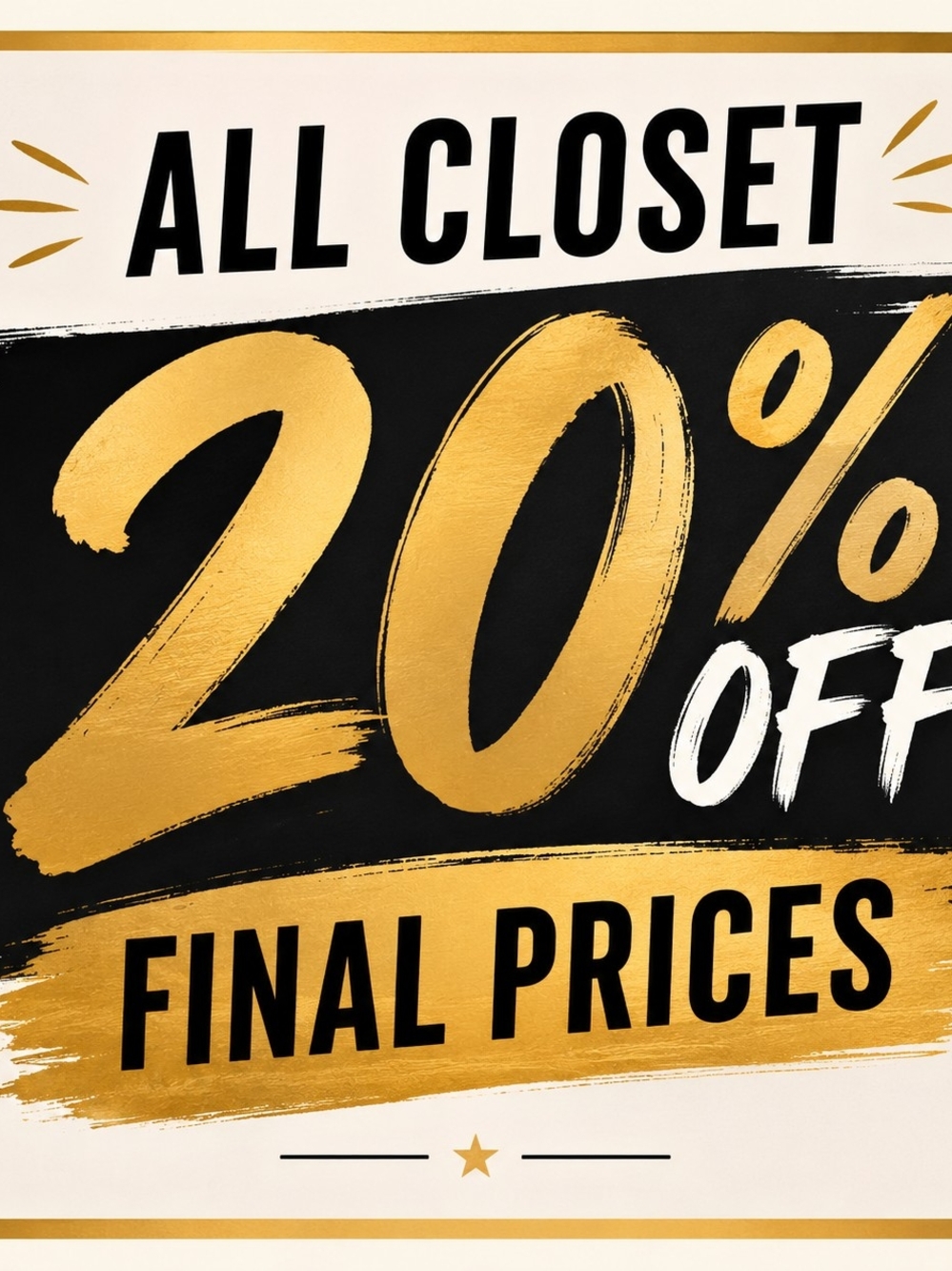 20% Off Final Prices